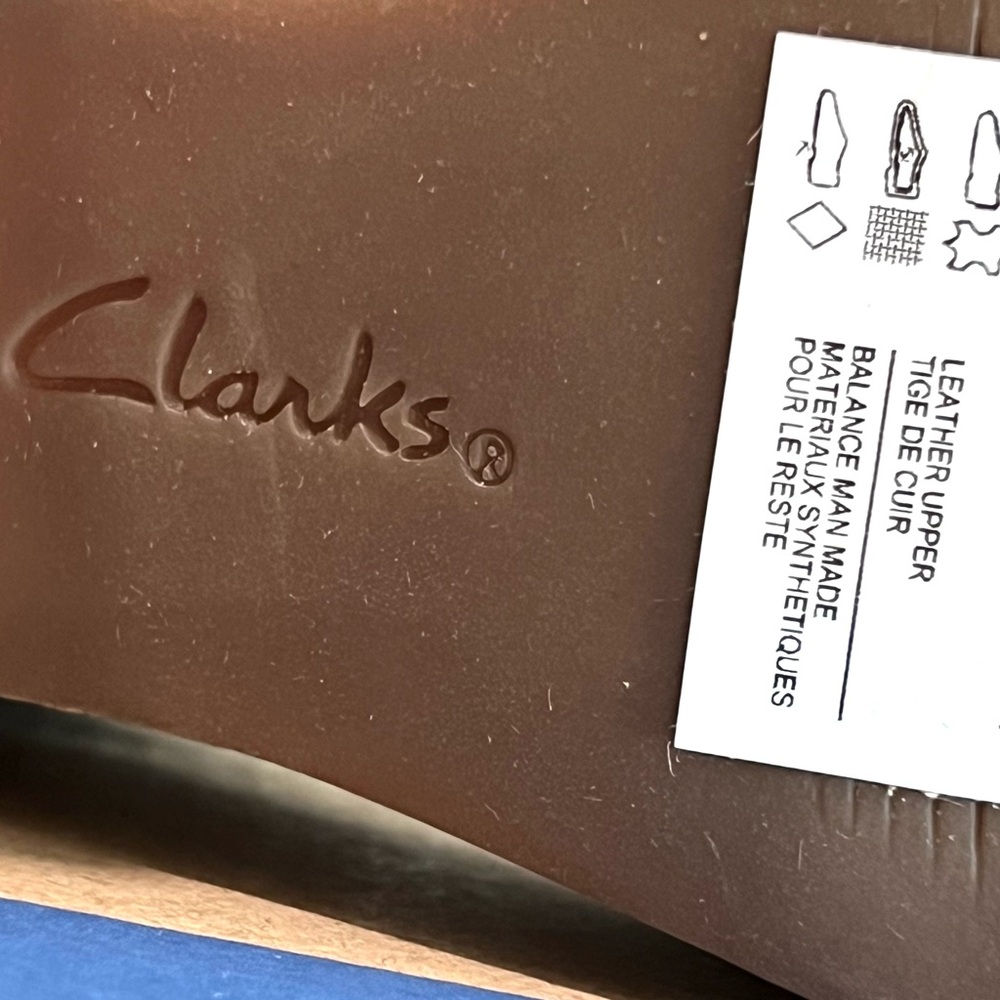 Clarks Collection Black Leather Cork Wedges "NEW" - Picture 9 of 16